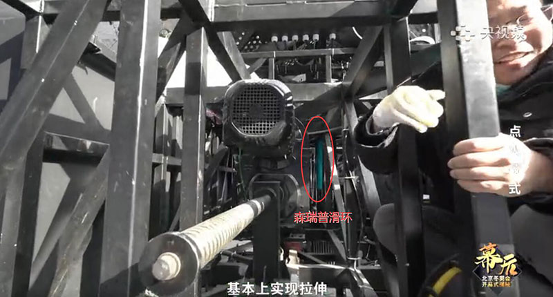 鳥巢火炬臺吊起裝置里的森瑞普滑環(huán)局部圖