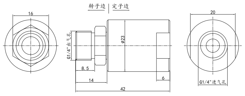3001008l3001008L系列單通路純氣動旋轉(zhuǎn)接頭 系列滑環(huán)外形圖紙