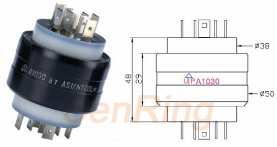 a1030A1030系列水銀滑環(huán)(18路30A電流+2路4A電流)系列水銀導(dǎo)電滑環(huán)圖紙