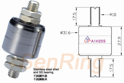 a1h25sA1H25S系列水銀滑環(huán)(1路250A電流)系列水銀導(dǎo)電滑環(huán)圖紙