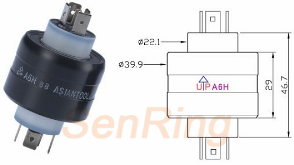 a6hA6H系列水銀滑環(huán)(4路30A電流+2路4A)系列水銀導(dǎo)電滑環(huán)圖紙