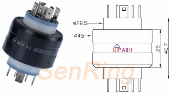 a8hA8H系列水銀滑環(huán)(6路30A電流+2路4A電流)系列水銀導電滑環(huán)圖紙