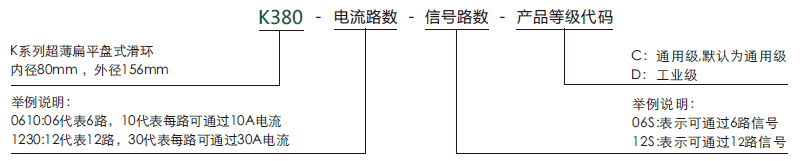 k380K380系列超薄扁平盤(pán)式滑環(huán)系列滑環(huán)特點(diǎn)